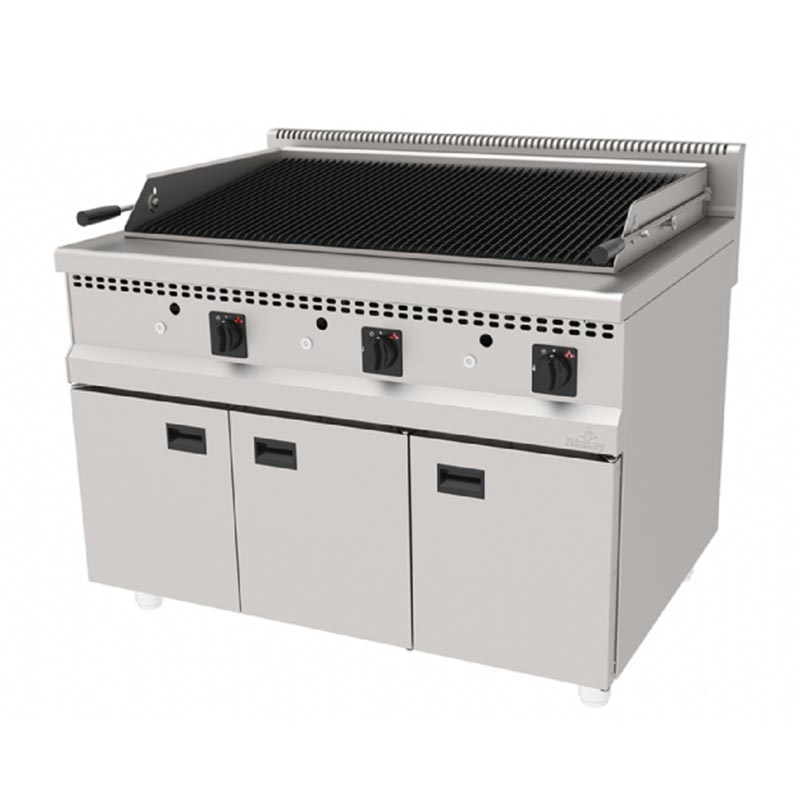 Atalay AAIG-1290 900 Seri Dolaplı Su Çekmeceli Döküm Amerikan Izgara, 120x90 cm, Doğalgazlı