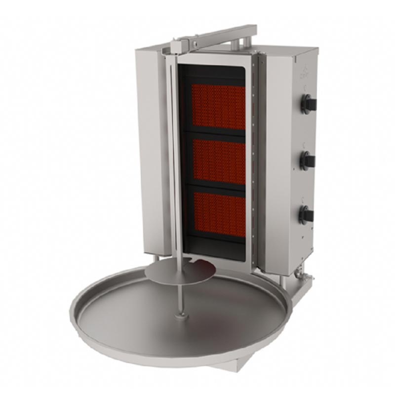 Atalay ADGC-3S Camlı Sabit Döner Makinesi, 3 Radyanlı, Doğalgazlı