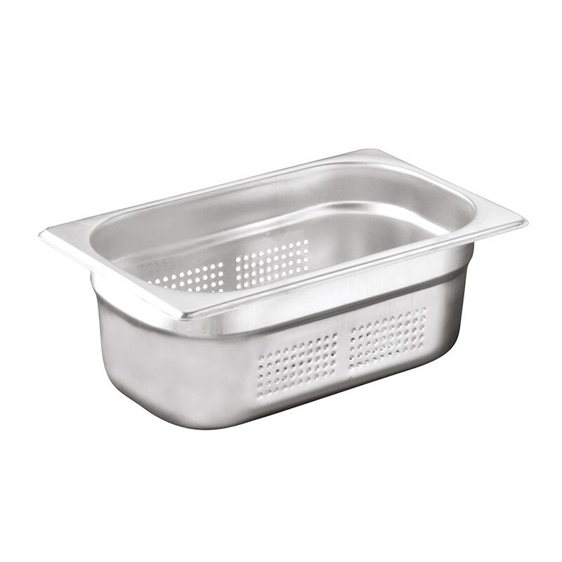 Bilge Inox GN 1/4-100 mm Paslanmaz Çelik Delikli Gastronorm Küvet