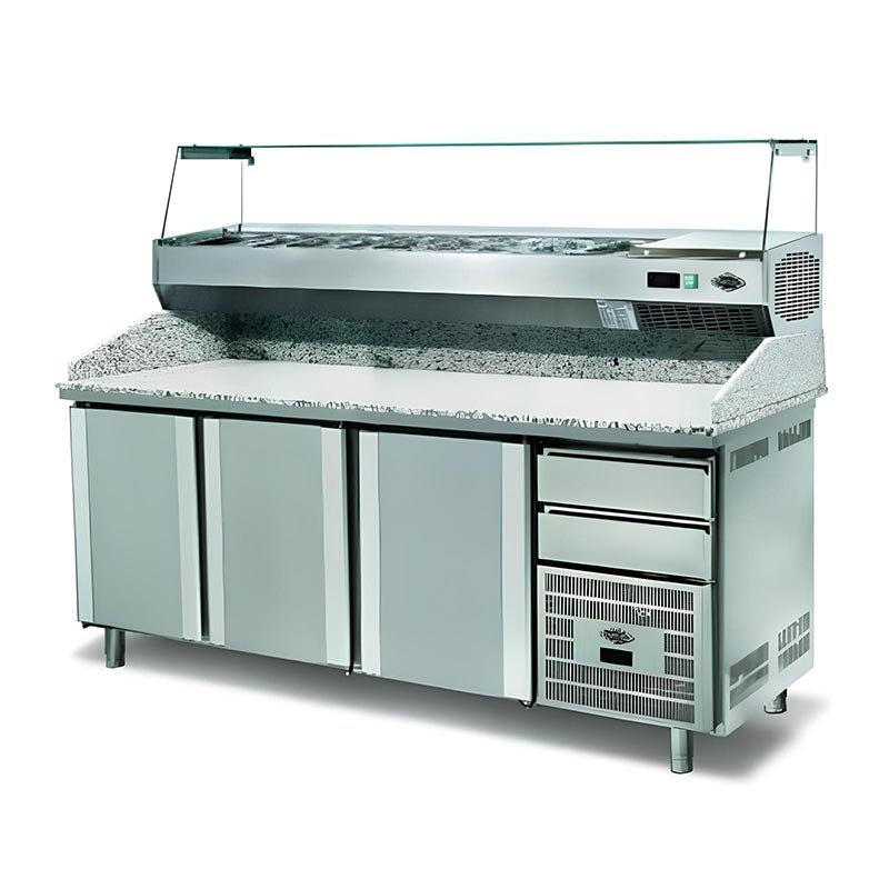 Empero EMP.210.80.02 Hamur Hazırlık Dolabı, Granit Tablalı, 3 Kapılı, 500 L