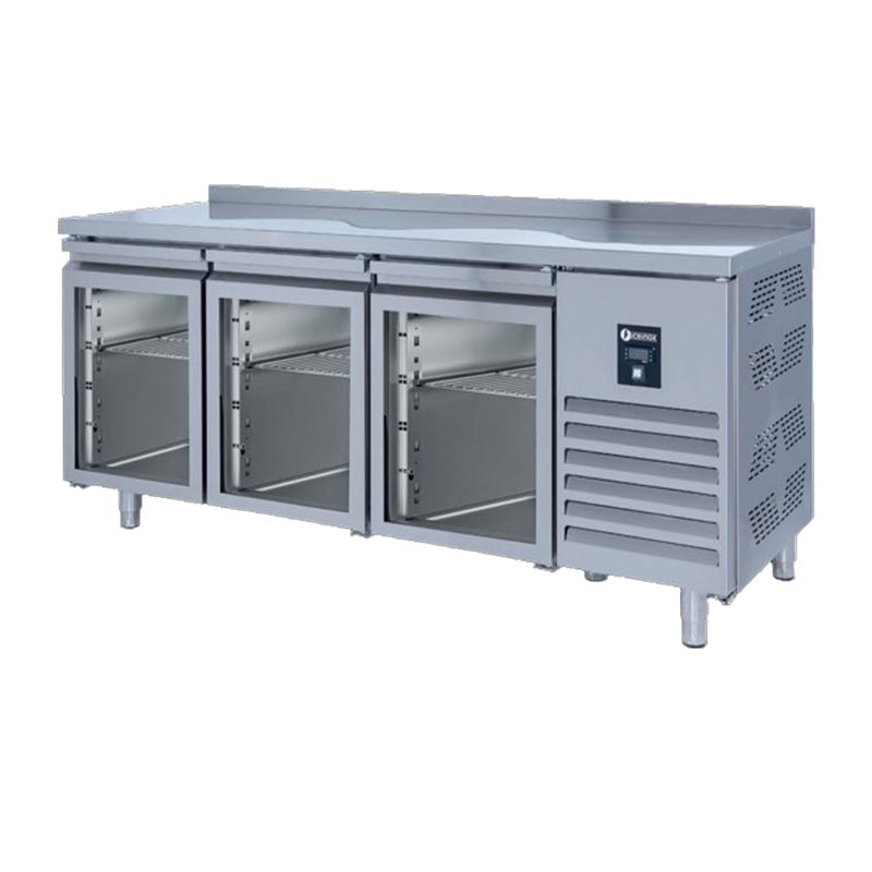 Iceinox CTS 515 CR UG Tezgah Tip GN Buzdolabı, 3 Cam Kapılı