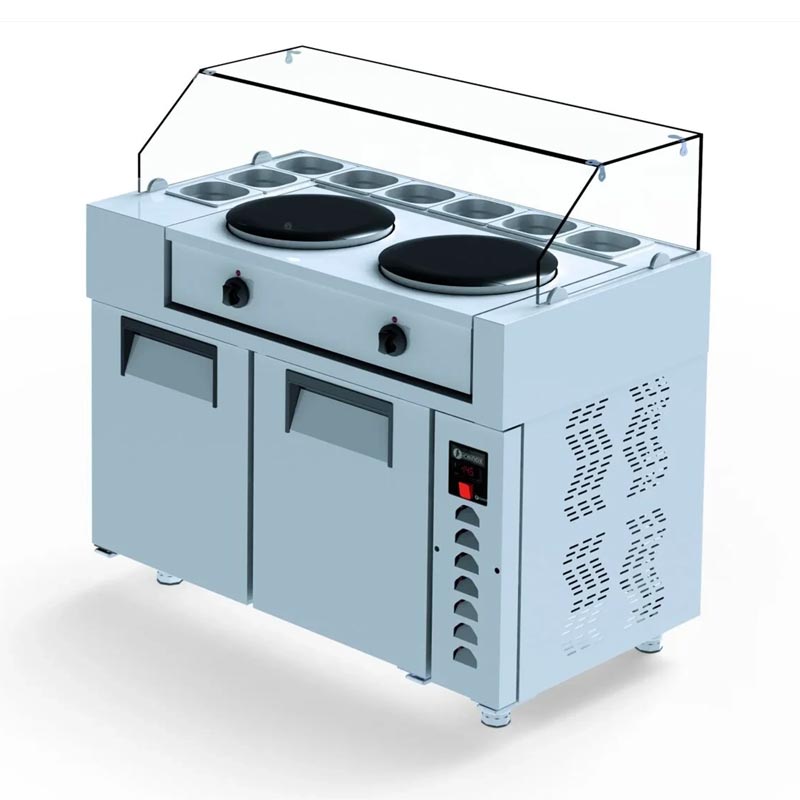 Iceinox FTS 650 Hazırlık Buzdolabı, 250x70x130 cm