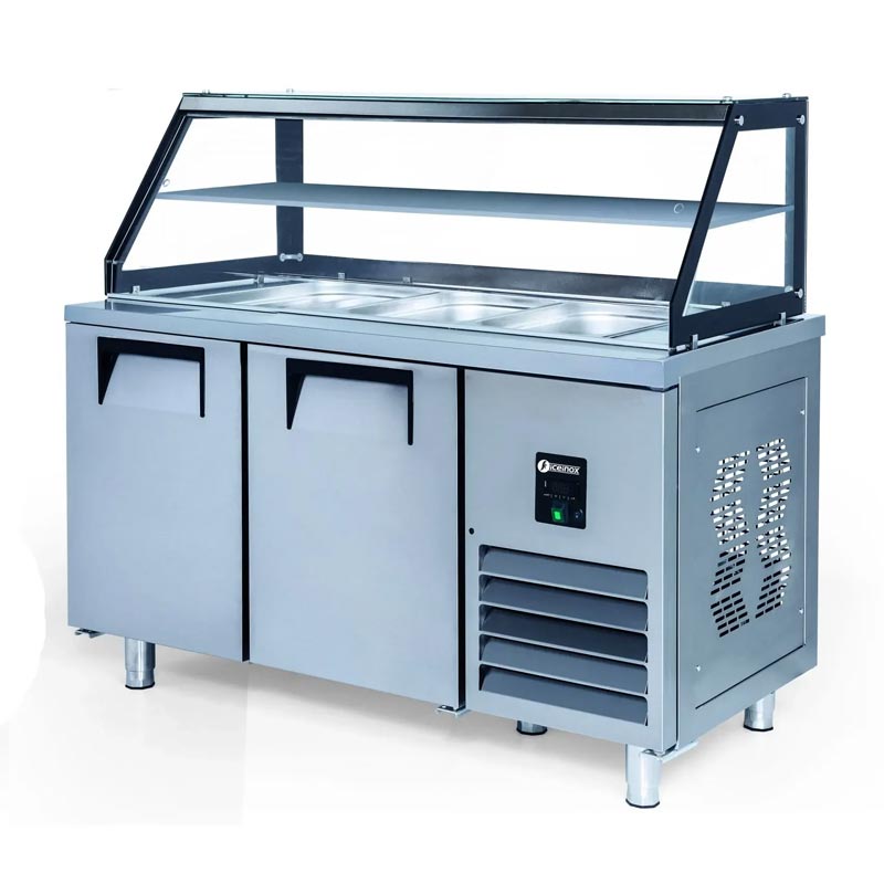 Iceinox STS G 330 CR Camlı Servis Buzdolabı, 2 Kapılı