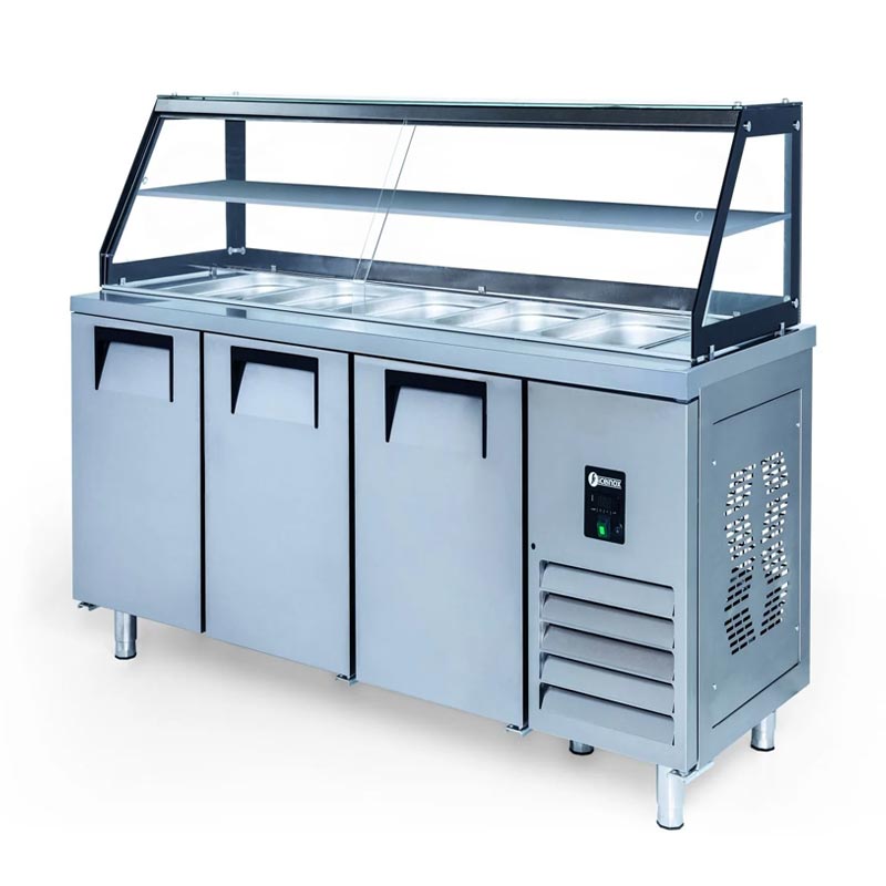 Iceinox STS G 515 Camlı Servis Buzdolabı, 3 Kapılı